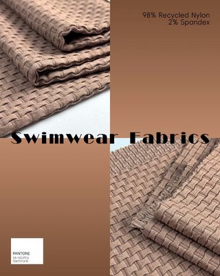 105cm Recycled Nylon Spandex Double Knit Fabric 360gsm