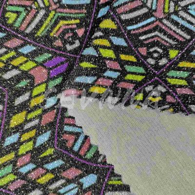 Dichte Jacquard Gewirkt Doppelgewirktem Stoff Sommer / Herbst Tragen recycelte Polyesterfasern