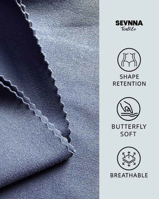 230 gm 77% Biobasiertes Nylon + 23% Schwarzes Spandex Streifen recyceltes Nylongewebe SP7441