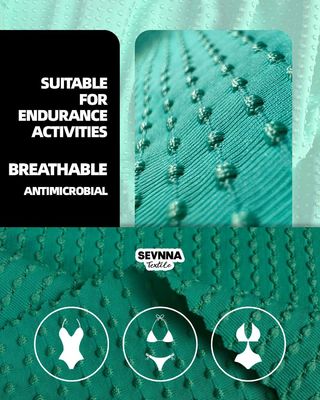 Umweltschonendes Upcycled Nylon Materialgehalt 88%Recycled Nylon 12%Spandex-Konstruktionsstreifen für nachhaltige Aktivkleidung