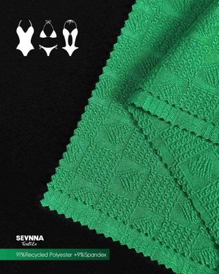 Hochformbeständige, strukturierte Schwimmstoff-Alternativen 91 % recyceltes Polyester 9 % Elasthan mit Garantie