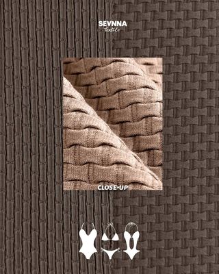 105cm Recycled Nylon Spandex Double Knit Fabric 360gsm