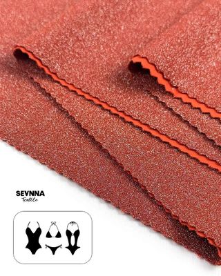 230 gm Gewicht Doppelstrickgewebe mit recyceltem Nylon und Metallveredelung für Sommer und Herbst