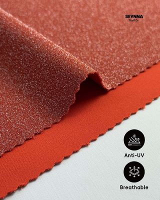 230 gm Gewicht Doppelstrickgewebe mit recyceltem Nylon und Metallveredelung für Sommer und Herbst