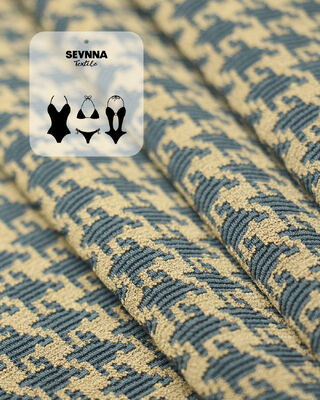 Quick Drying Textured Swim Fabric with 370gsm Weight and 135cm Width for High-Performance Swimwear