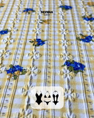 Hochchlorresistentes, strukturiertes Schwimmgewebe mit 92 % recyceltem Nylon + 8 % Spandex und 215 g/m² Gewicht für strapazierfähige Bademode