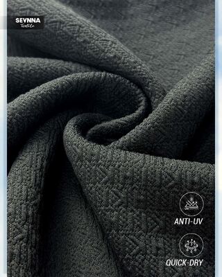 Chlorbeständiger strukturierter Schwimmstoff mit 98 % recyceltem Polyester und UPF 50+ Schutz