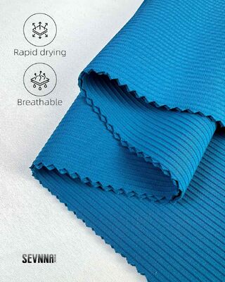 Innovatives recyceltes Lycra-Gewebe mit Hologramm mit Nebelfolien-Metallic-Druck, UV-Schutz LSF 50 und Rundstricktechnologie