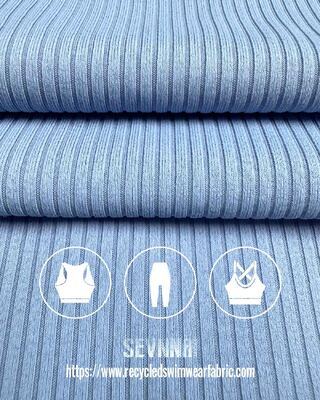 180 gm recyceltes Badebekleidungsgewebe mit 84% recyceltem Polyester und 16% Spandex für atmungsaktive Schnelltrocknung