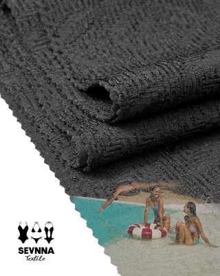 Schwimmteksturierte Stoffe Alternativen mit Texturmuster 390gsm auf dem Badekleidungsmarkt