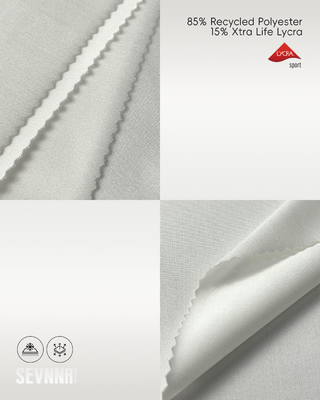 Leichtes, dehnbares Lycra-Gewebe aus 85 % recyceltem Polyester