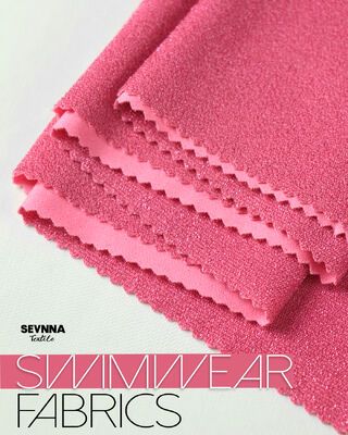 Öko-freundliches Badebekleidungsgewebe mit einer Breite von 150 cm Silber Lurex und GRS-zertifiziert für nachhaltige Badekleidung