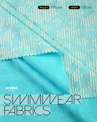 Premium Textured Swim Stoff mit 135cm Breite 195gsm Gewicht und 50% recycelte Polyester Zusammensetzung