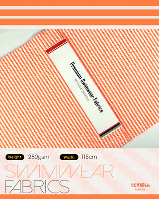 Premium textured Swim Fabric mit 95% recyceltem Polyester + 5% Spandex, 280gms Gewicht und hohe Atmung für Badebekleidung