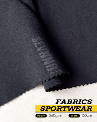 260 g/m² Yoga-Bekleidungsstoff mit Stretch, Anti-Geruch und recyceltem Polyester-Spandex für Activewear