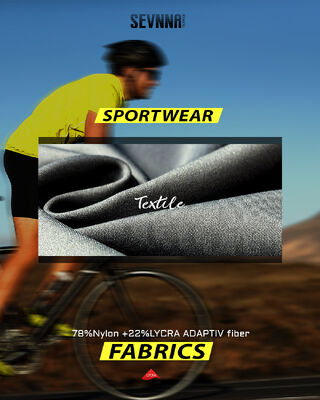 Hohe Elastizität Stretch Lycra Stoff mit feuchtigkeitsableitendem UV-Schutz und leichtem Komfort für Activewear