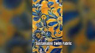 140 g/m² recycelter Badebekleidungsstoff mit schnell trocknendem Komfort und hervorragender Dehnbarkeit für nachhaltiges Schwimmen